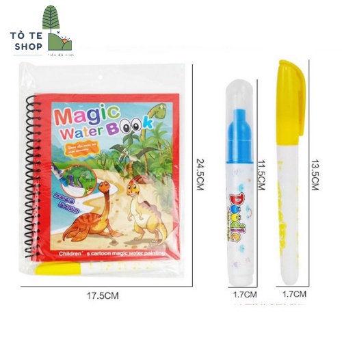 Tranh Tô Màu Nước Ma Thuật, Magic Water Book,Tranh nước tự xoá đa dạng chủ đề, sách tập tô thần kì cho bé