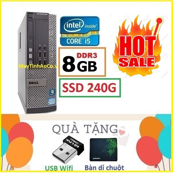 Máy tính đồng bộ DELLl Optiplex Core i5 3470 / 8G / SSD 240gb. Tặng usb thu wifi 20 | BigBuy360 - bigbuy360.vn