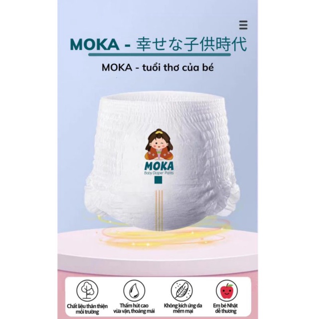 Tã/ Bỉm  quần  MOKA 1 miếng  dùng  thử đủ  size M / L / XL /XXL/ XXXL