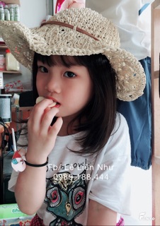 {Hình ảnh thật} Mũ cói cho bé