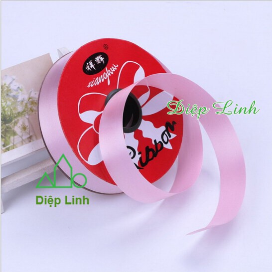 Dây ruy băng bảng lớn trang trí cột bóng 3.2cm dài 35 mét