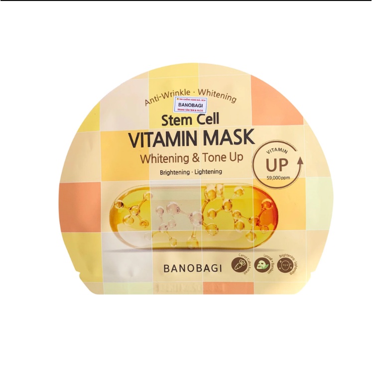 Mặt Nạ Banobagi Stem Cell Vitamin Mask Hàn Quốc, Mặt Nạ Giấy Vitamin BANOBAGI Stem Cell Vitamin Mask 30g