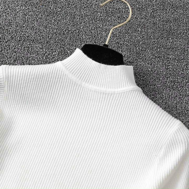 Áo len tăm nữ dài tay cổ cao 3 phân chất len mịn nhẹ và thoáng mát A2L01
