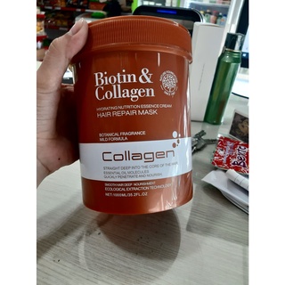 Kem ủ xả tóc phục hồi tóc Biotin& collagen 1000ml mềm mượt tóc