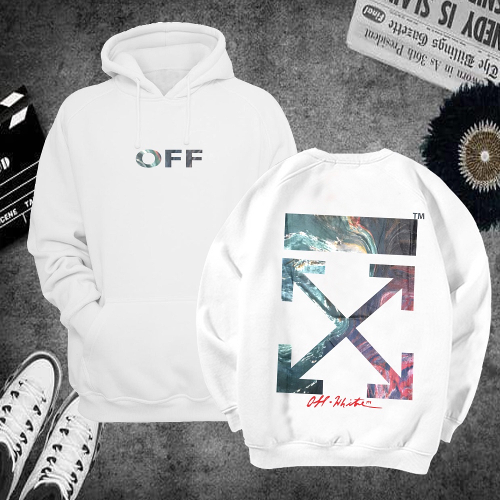 Áo hoodie sweater nỉ unisex thuỷ triều off white freeship toàn quốc M00 | BigBuy360 - bigbuy360.vn