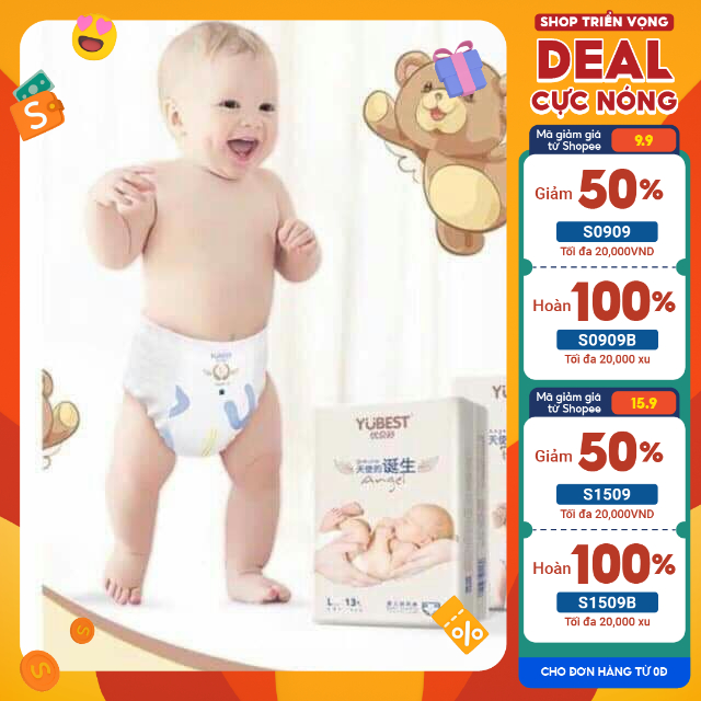 Bỉm Yubest Natural / Angel / Gold quần / dán Nội Địa Trung Quốc S132/M108/L96/XL84/XXXL72