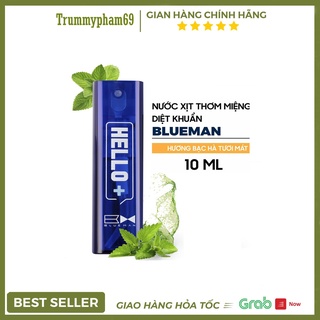 NƯỚC XỊT THƠM MIỆNG DIỆT KHUẨN HƯƠNG BẠC HÀ BLUEMAN 10ml [ CHÍNH HÃNG ]