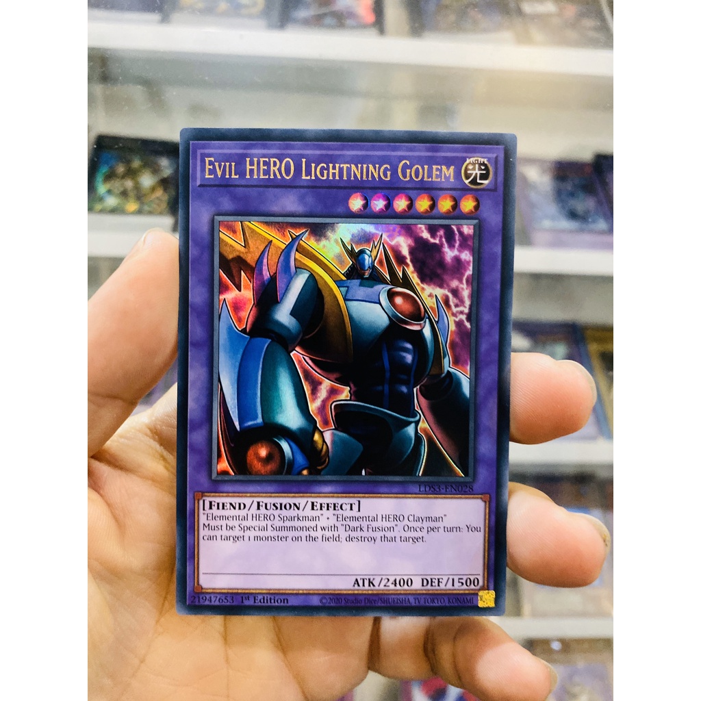 Thẻ Bài YugiOh Mã LDS3-EN028 - Evil HERO Lightning Golem - Ultra Rare - 1st Edition