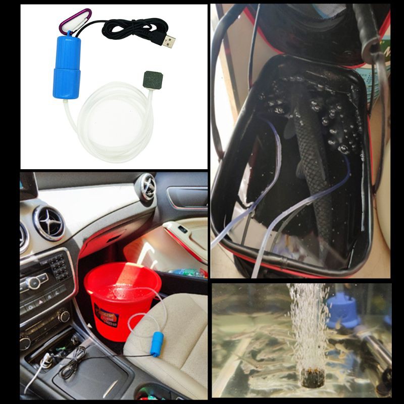 Bộ Thiết Bị Mini Cổng USB Sục Khí Oxy Cho Bể Cá Cảnh Tiết Kiệm Năng Lượng