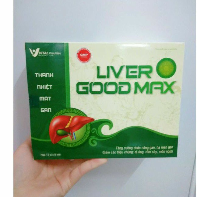 Bổ gan liver good max chính hãng, viên uống bổ gan, thanh nhiệt giải độc hộp 60viên