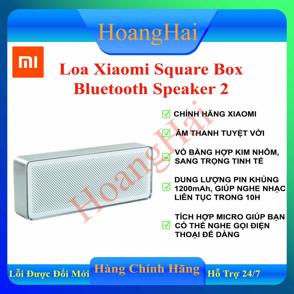 Loa Bluetooth không dây mini Xiaomi Square Box 2, loa không dây | Pin bền đến 12h