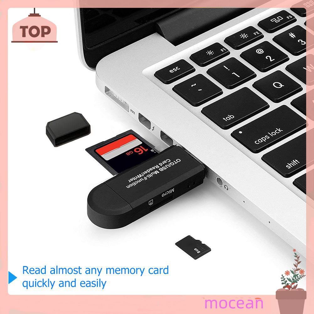 Đầu Đọc Thẻ Nhớ Usb + Usb Otg Usb 2.0 Mocean Cho Pc Android