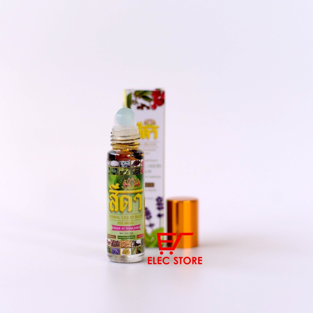 Bộ 12 chai dầu lăn thảo dược 22 vị Herbal Liquid Balm Sita Brand Thái Lan