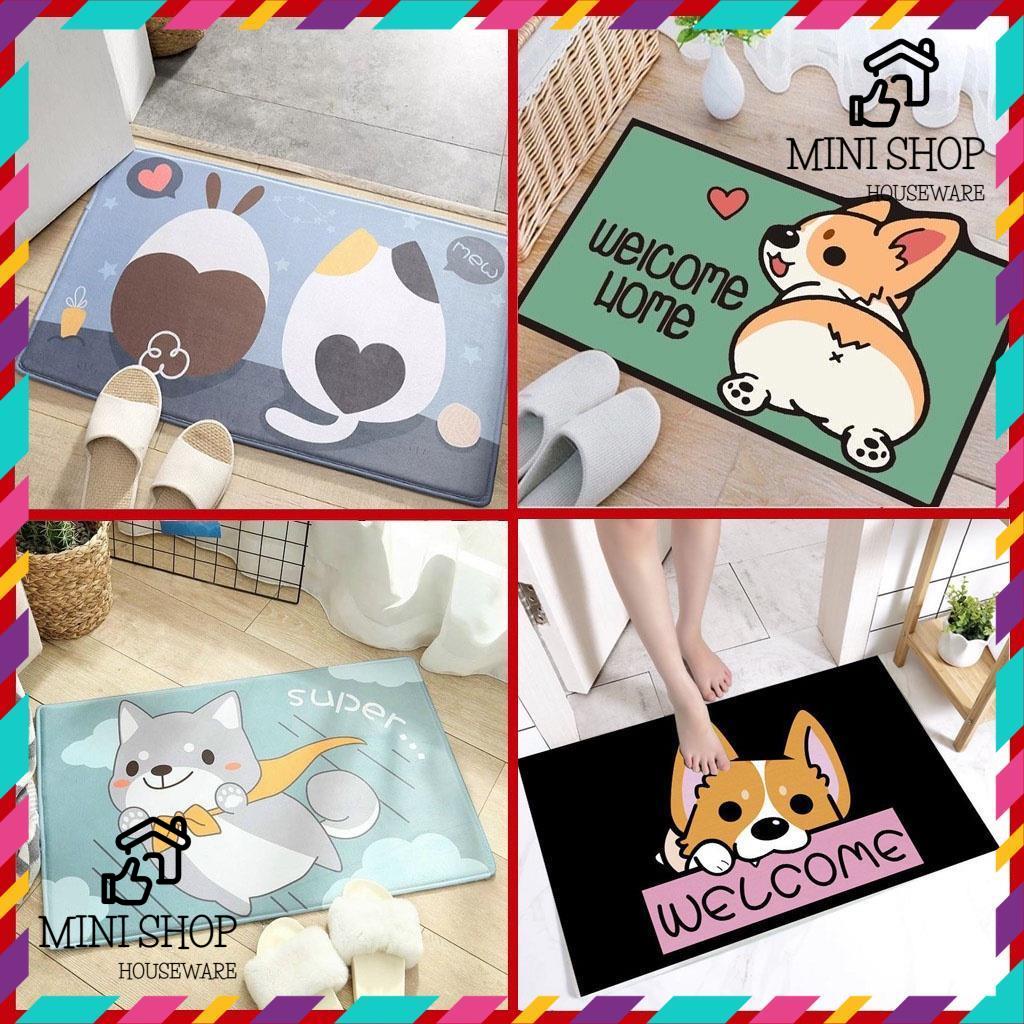 Thảm Lau Chân Hình Thú Cưng 3D Chống Trượt 40cm x 60cm