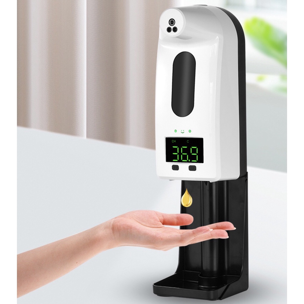 Máy sát khuẩn tự động, máy đo thân nhiệt 2 trong 1 độ chính xác cao
