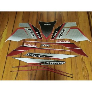 Bộ tem wave RSX 110 2012 màu trắng đỏ