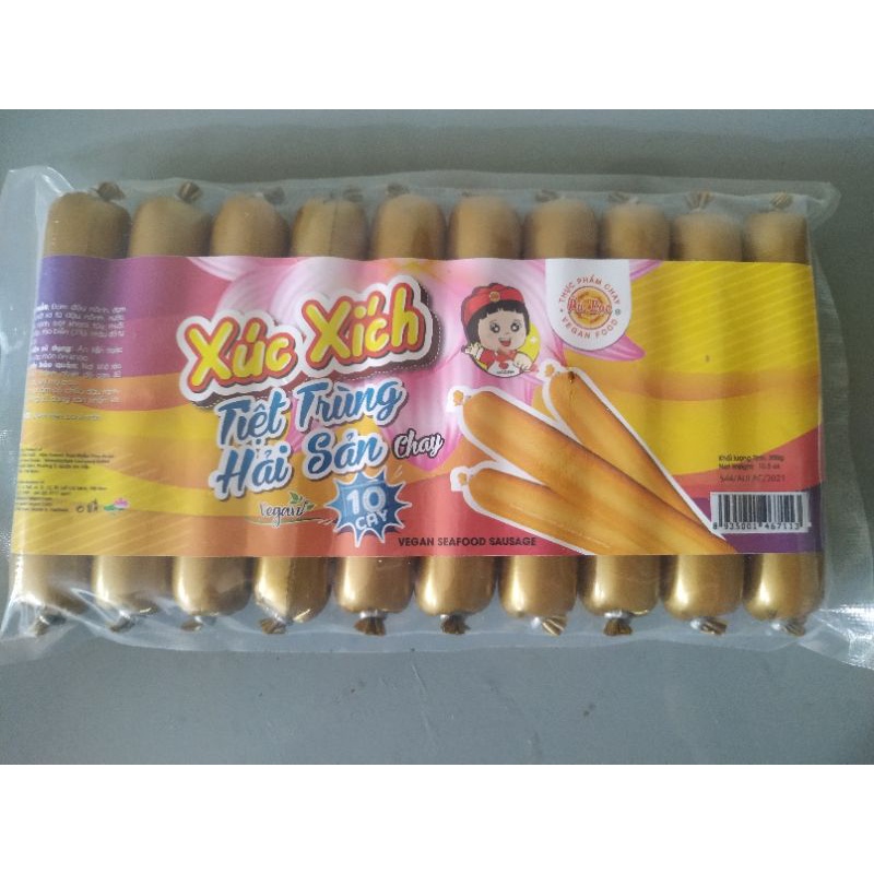 Xúc Xích Chay Âu Lạc 1 Gói 10 Cây (3 Vị Hải Sản, Gà, Thịt Chay) | BigBuy360 - bigbuy360.vn