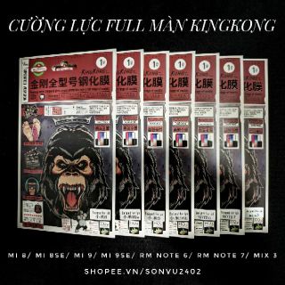 Cường lực full màn KingKong WK Redmi Note9, Note 8 pro, Note 8, Note 7, Note 6, Mi 9se