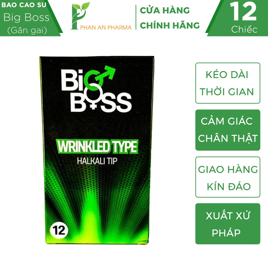 Bao cao su gân gai ôm sát Bigboss của Pháp(hộp 12 chiếc) - Phan AN CN361