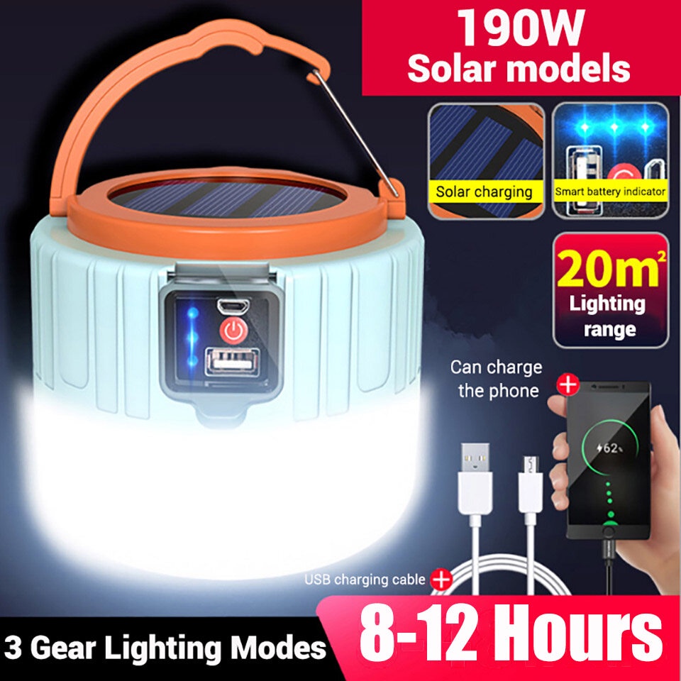Đèn Lồng Cắm Trại SA2200 Có Thể Sạc Lại Tiện Dụng