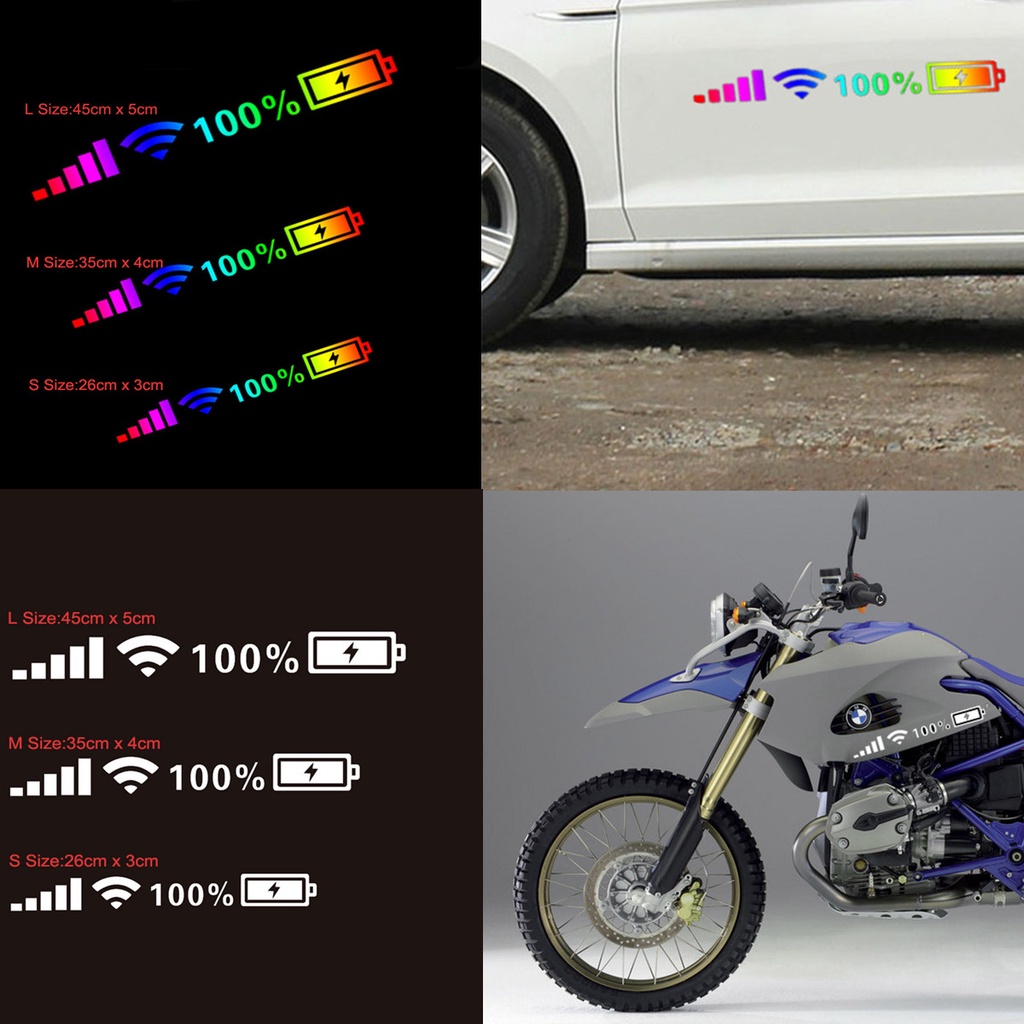 Nhãn Dán Trang Trí Xe Hơi/Xe Máy Màu Laser Thiết Kế Độc Đáo