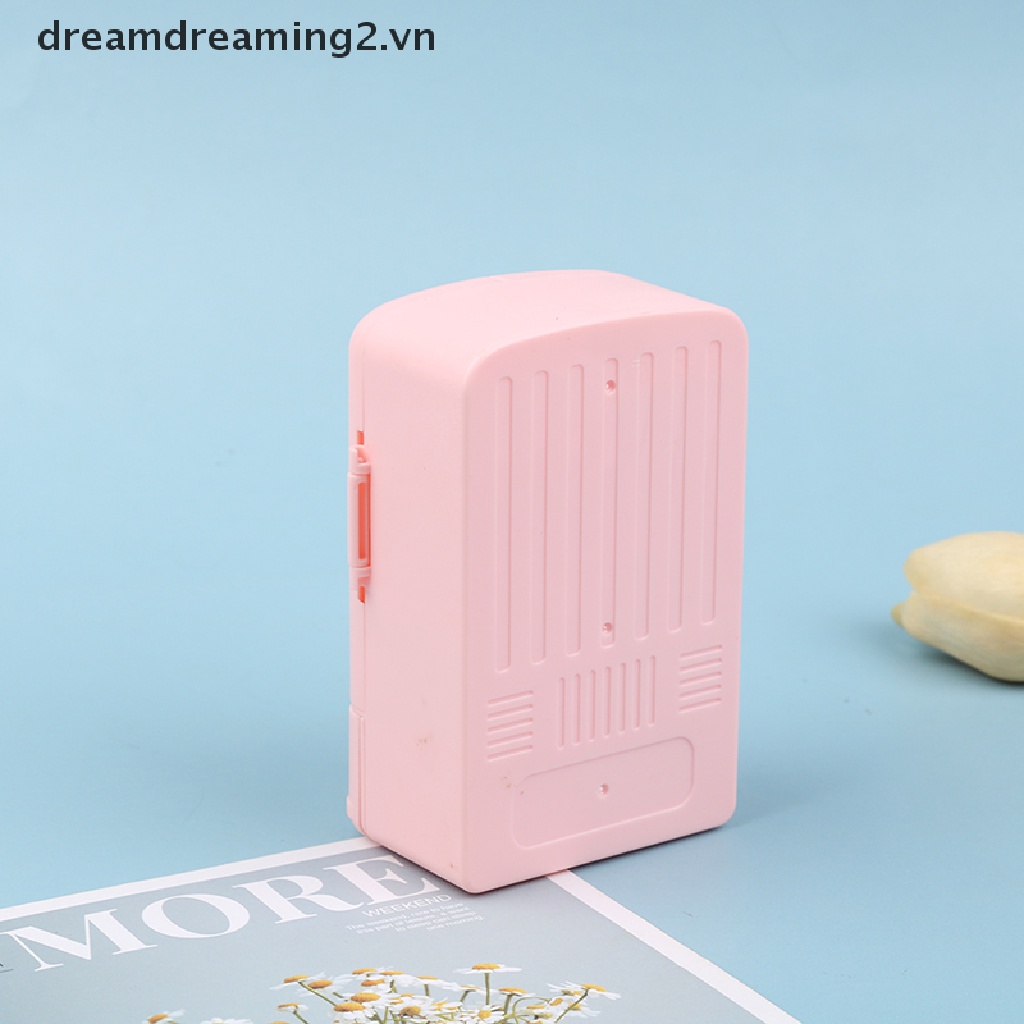 Tủ Lạnh mini Màu Hồng Cho Nhà Búp Bê