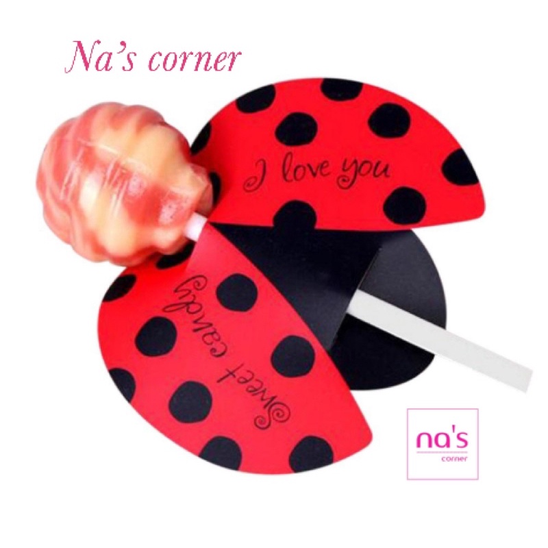 Thẻ giấy hình dễ thương ngộ nghĩnh trang trí kẹo mút