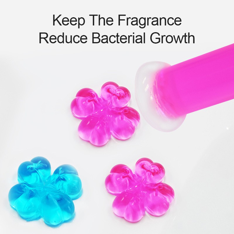 Gel khử mùi bồn cầu diệt khuẩn toilet gel dính bồn cầu dạng thạch hình bông hoa với 2 mùi thơm cho nhà vệ sinh