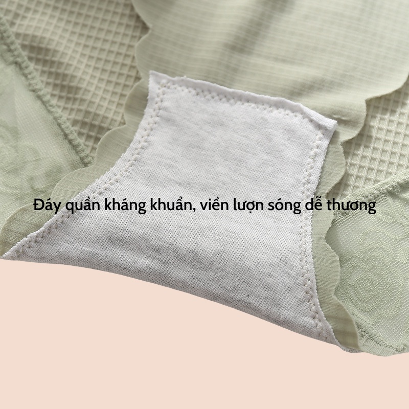 Quần lót nữ đúc su siêu mát pha ren mềm mại quyến rũ gợi cảm Eva Bra 2097