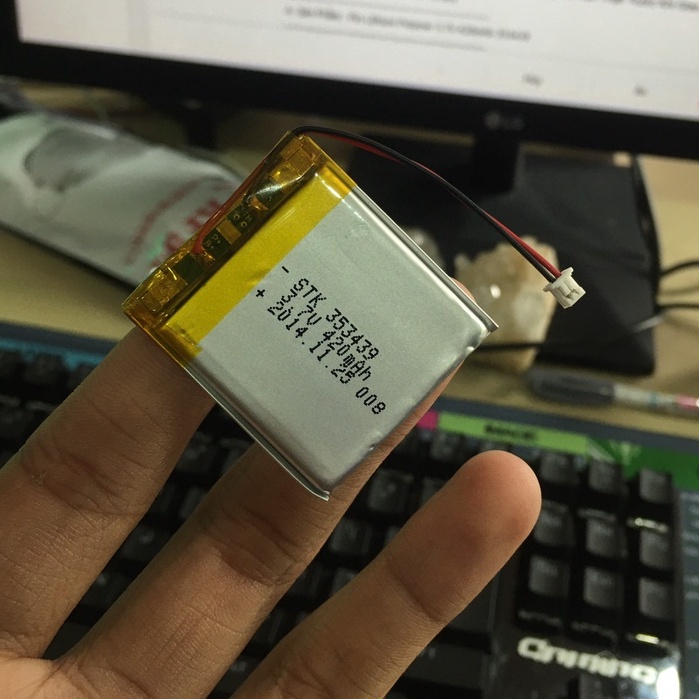 Pin 3.7V 420mAh 353439 39x34x3.5MM dùng cho các thiết bị cầm tay - Huyền Trang Shop