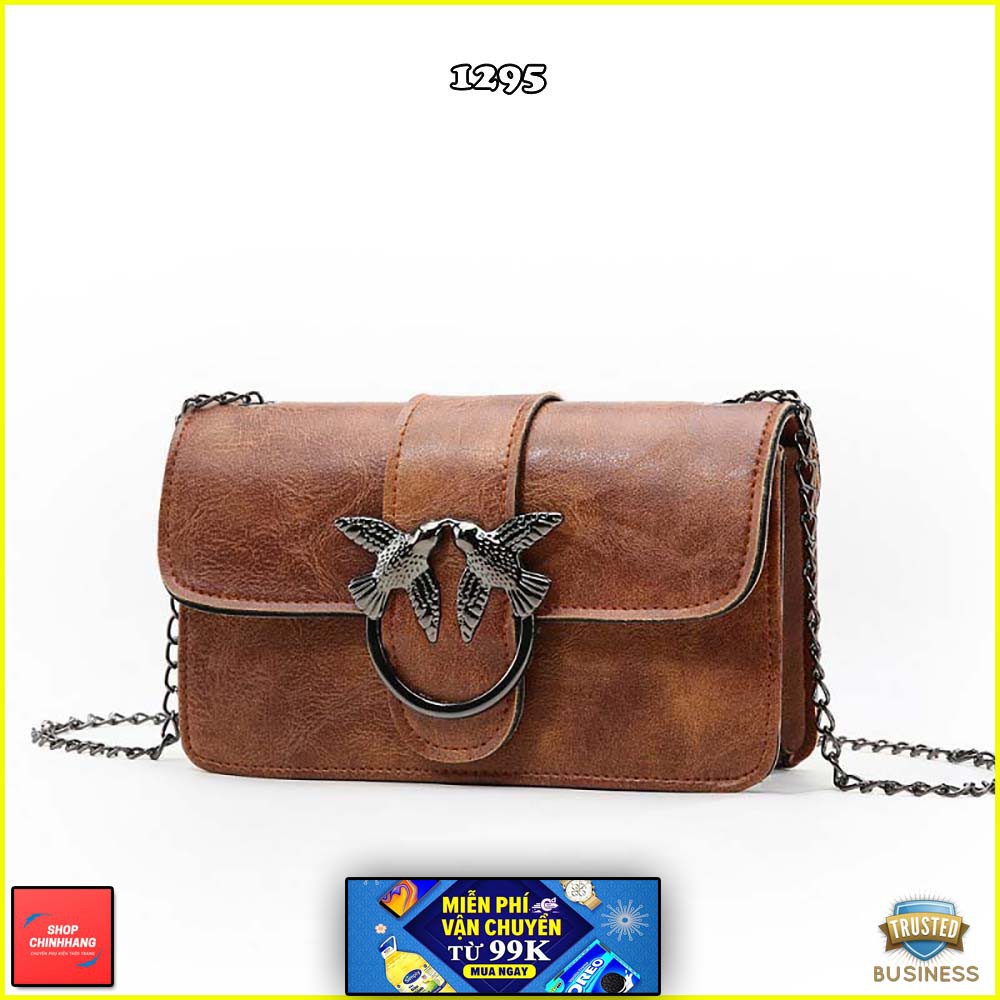 Túi đeo chéo thời trang✨FREESHIP✨túi hộp đính uyên ương dây xích sang trọng SH1295