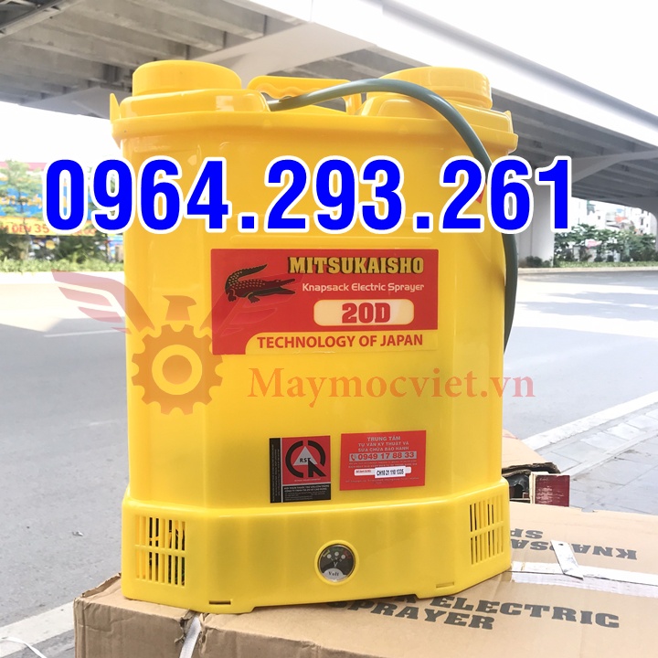 Máy phun xịt khử khuẩn phòng dịch Mitsukaisho 20 lít dùng acquy điện
