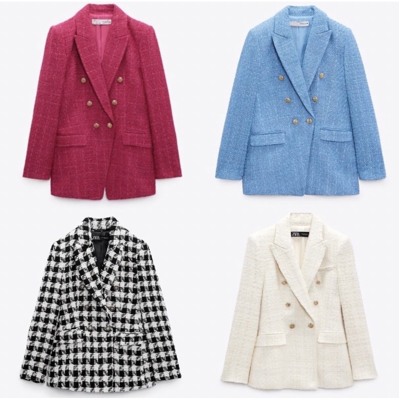 ORDER 🌹 ZR - Áo Blazer vải dạ hạt nút