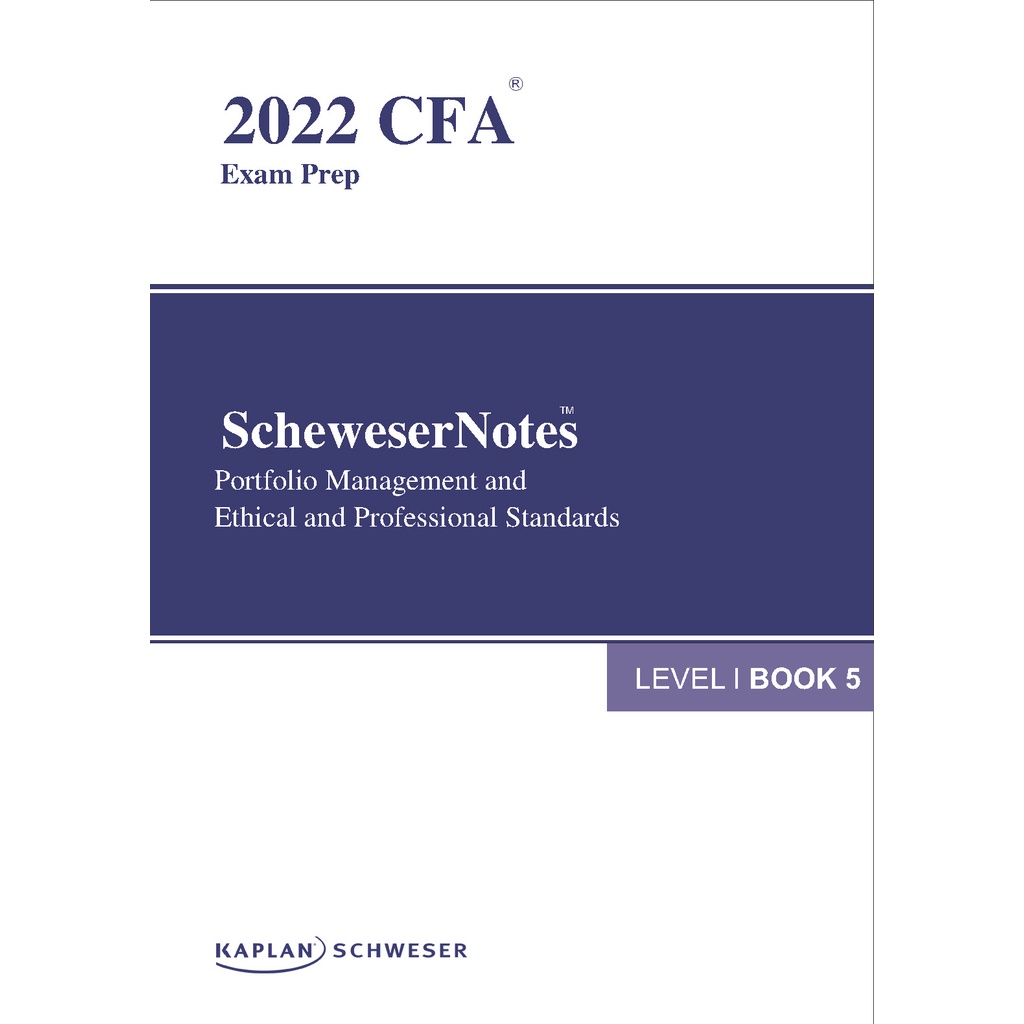 Mua CFA Schweser Notes Level 1 2022 (Set 1-5) - In giấy A4 trắng, dày ...