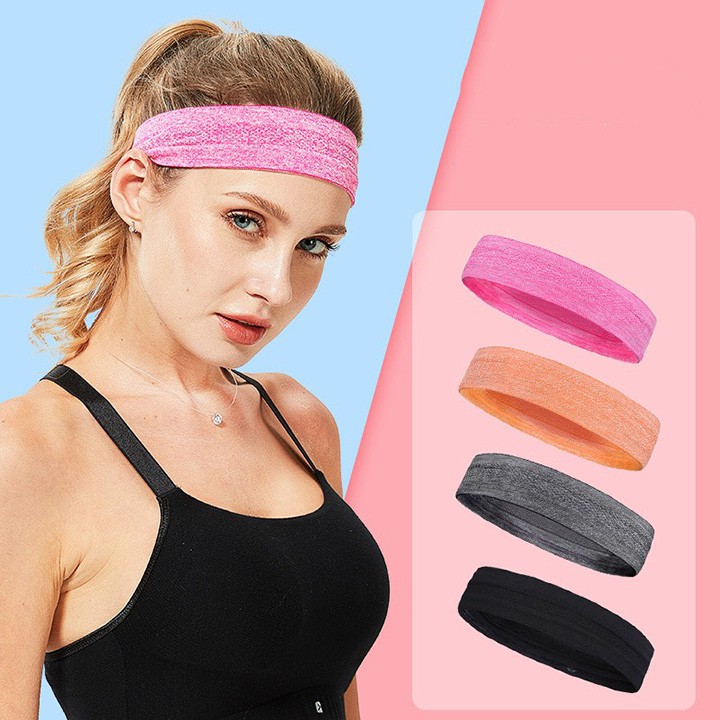 Băng đô thể thao headband cotton đeo trán thấm chặn mồ hôi chống trượt bản 5cm BD1