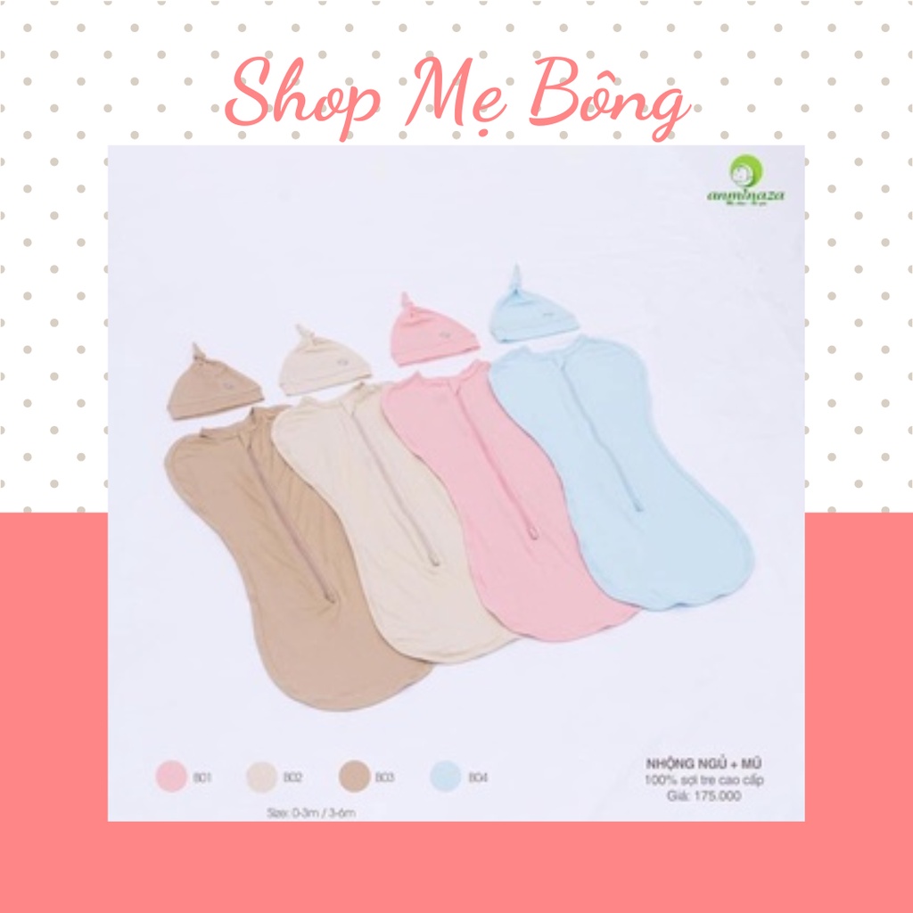 [TẶNG MŨ] Nhộng chũn sợi tre cao cấp Anminaza cho bé