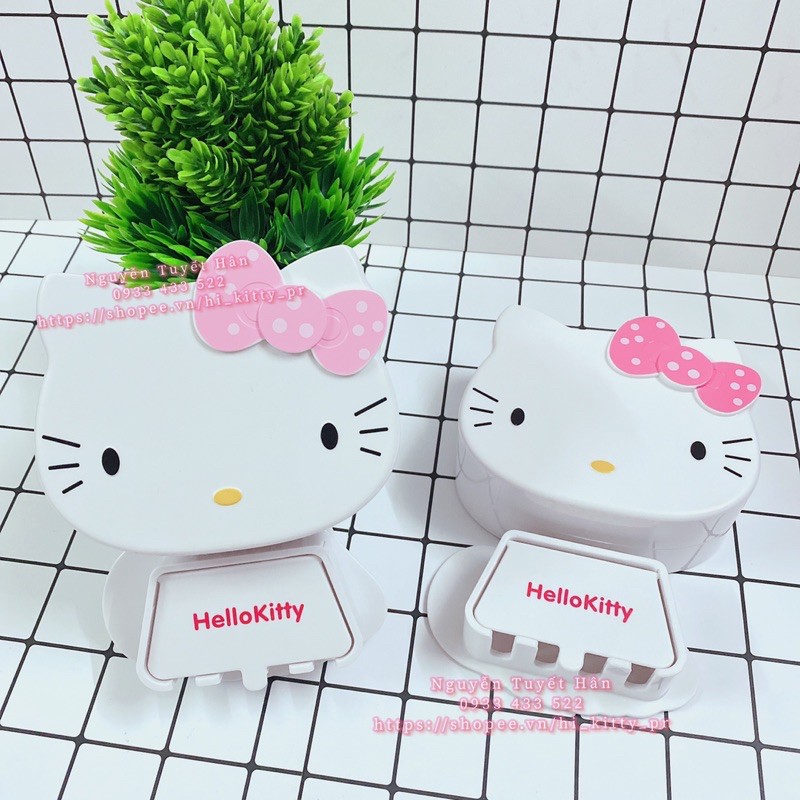 Giá treo bàn chải răng đa năng Hello Kitty