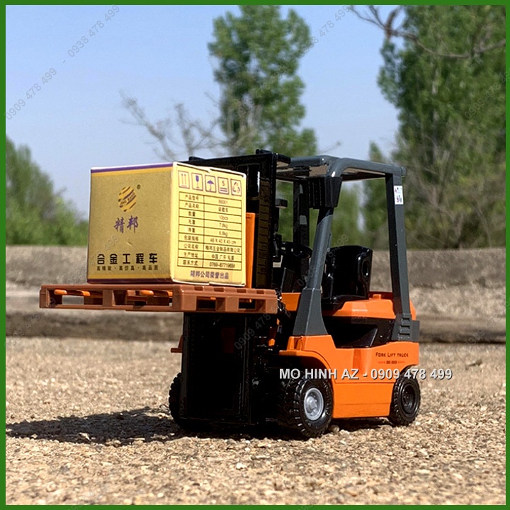 Mô Hình Kim Loại Xe Nâng Hạng Nặng Forklift Tỉ Lệ 1:32 - JB - 9950
