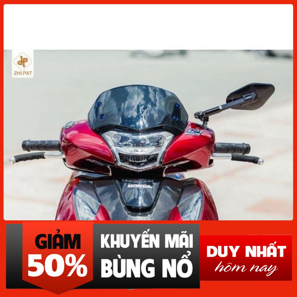 Gương Kính Chiếu Hậu Rizoma Elisse Màu Đen và Đỏ - Tặng Kèm Bộ Chế Xoay 360 Độ