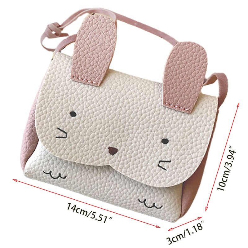 Túi Đeo Chéo Mini Bằng Da Pu Hình Thỏ Xinh Xắn Dành Cho Bé
