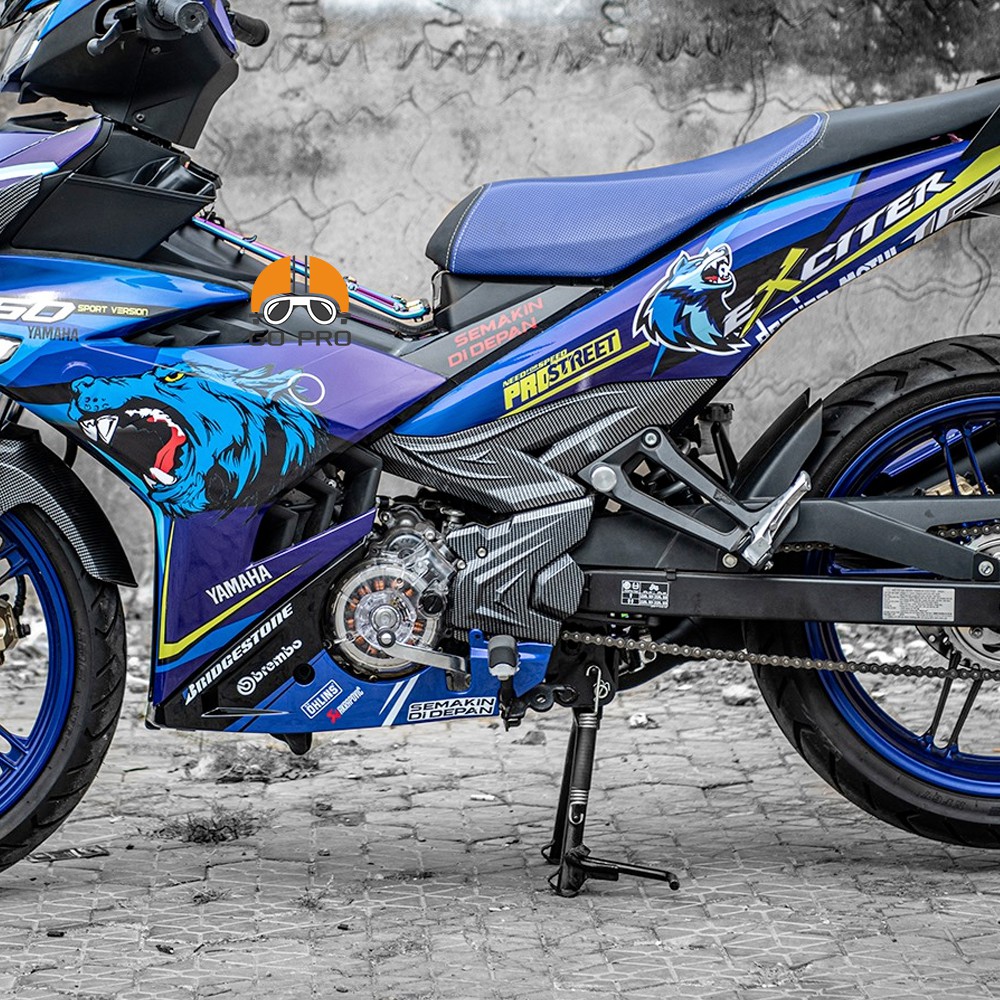[CHÍNH HÃNG] Combo Ốp Hông &amp; Đuôi Cá Dành Cho EXCITER 150cc Xi Carbon