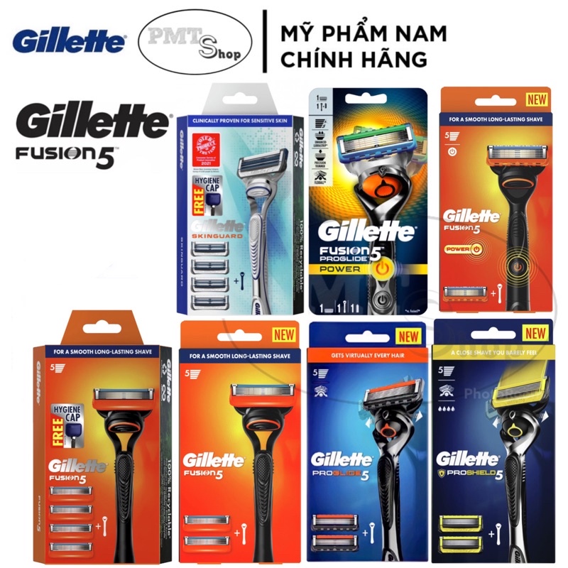 Dao cạo râu cao cấp Gillette Fusion 5 Proglide Power , Proshield , Skinguard