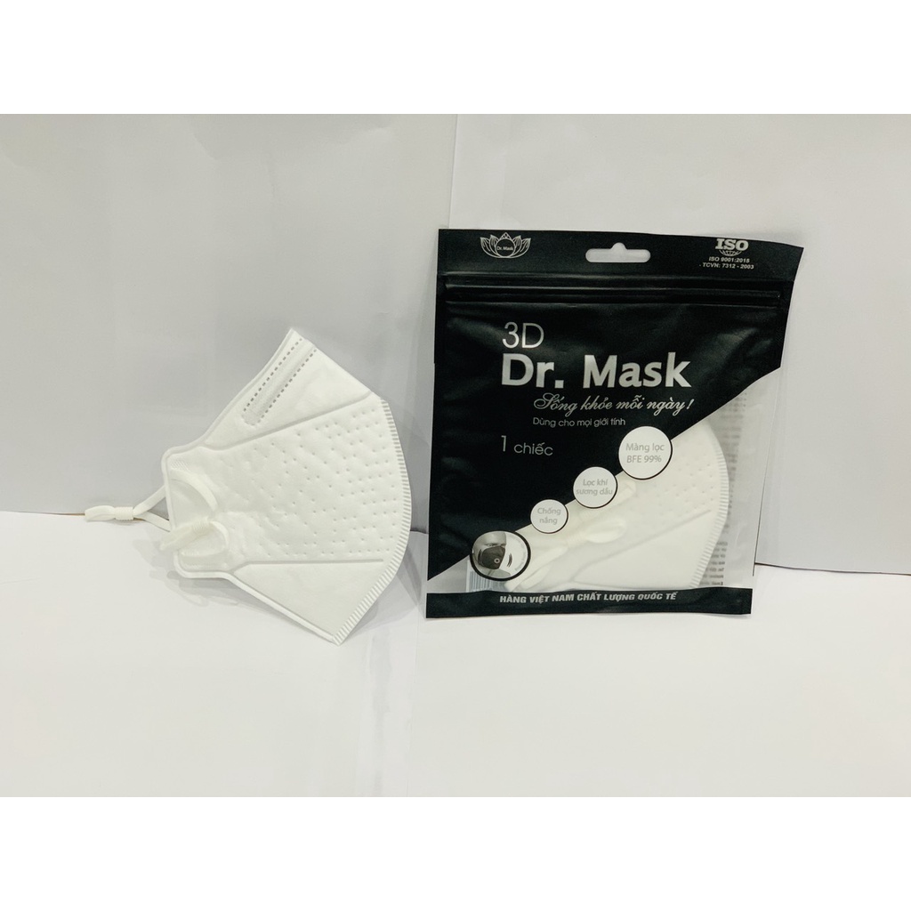 Túi 1 Chiếc Khẩu Trang 4 Lớp 3DS4 Dr Mask Chống Nắng, Lọc Khí Sương Dầu, Màng Lọc BFE 99%