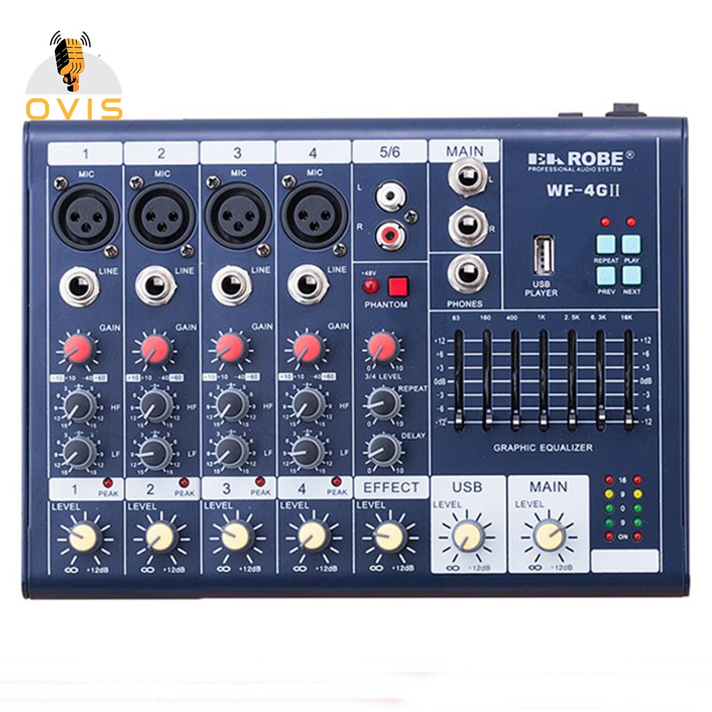 Mixer Mini EA ROBE WF-6G Cho Livestream, Thu Âm và Karaoke