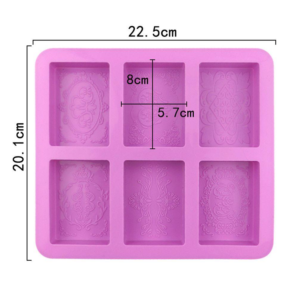SUENIN Khuôn Silicone Làm Xà Phòng 6 Ngăn Hình Chữ Nhật