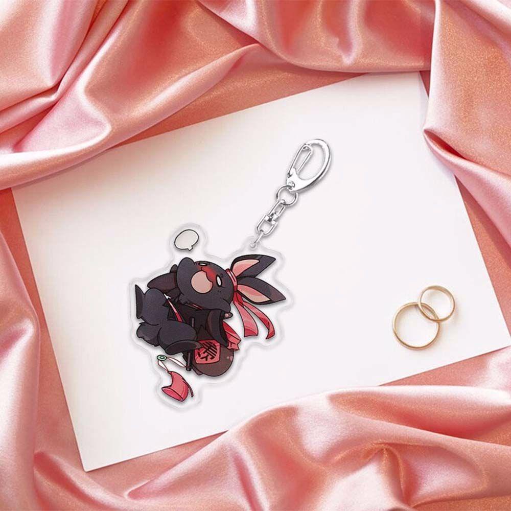 AUGUSTINA Móc Chìa Khóa Bằng Acrylic Hình Nhân Vật Anime Dễ Thương