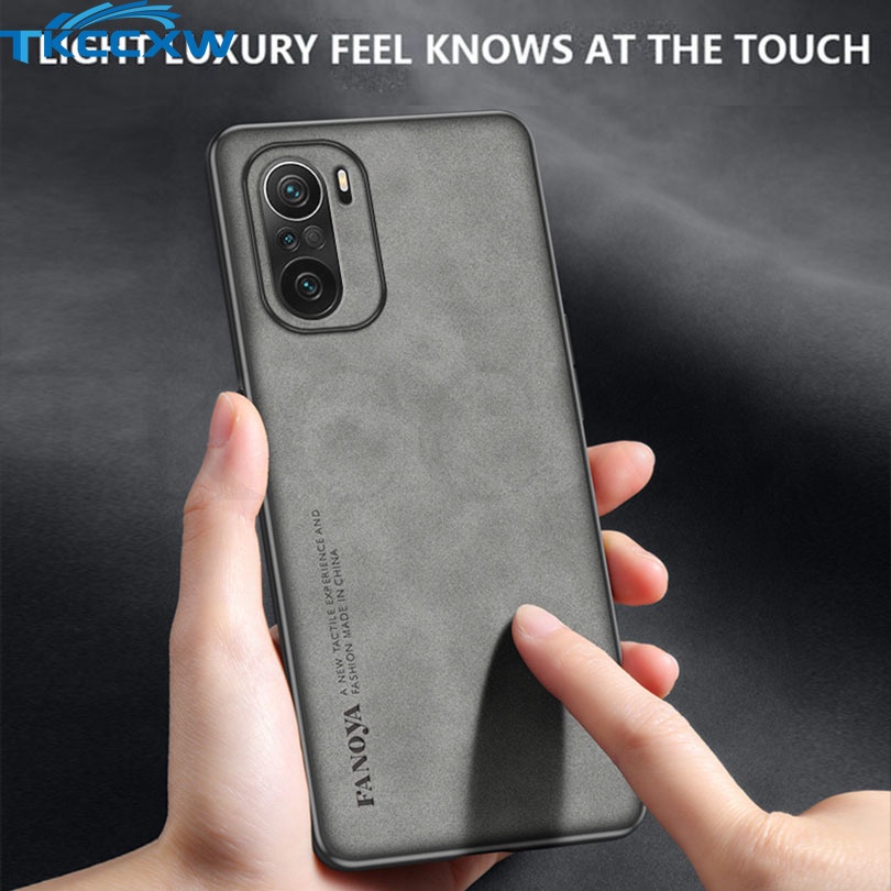 Ốp Điện Thoại Da PU Phối Vải Viền Dẻo Thời Trang Cho Xiaomi Redmi 10 Prime Redmi Note 11S 11T Poco M3 M4 Pro F3 X3 F4 GT F2 Pro
