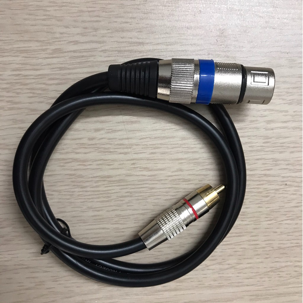 Dây canon cái ra bông sen   dài 80cm lõi đồng nguyên chất, mạ vàng chống mài mòn