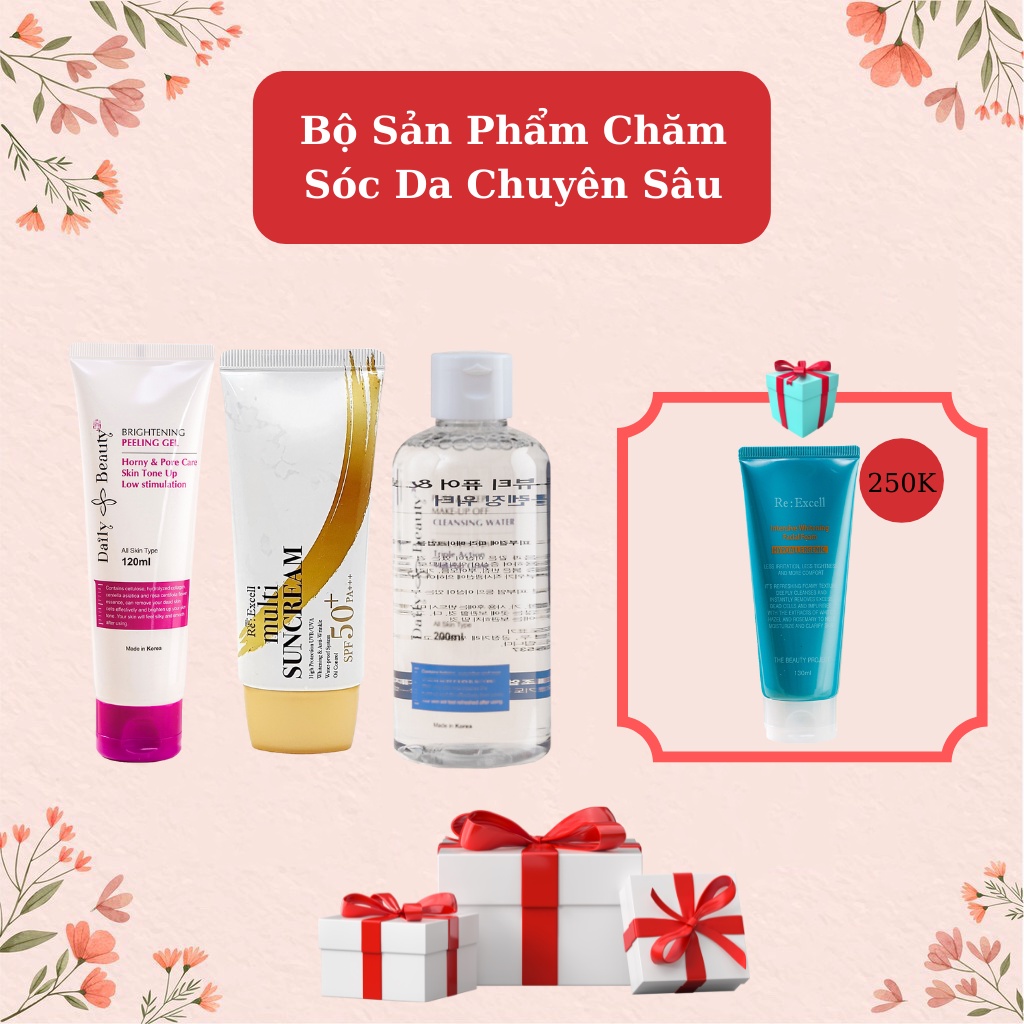 Bộ sản phẩm chăm sóc da chuyên sâu Hanny Beauty giúp da mịn màng trắng sáng, rạng ngời tự nhiên