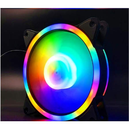 Quạt làm mát, Fan Case PC Coolmoon S3 - Fan Led 5 màu cả viền và lõi - Mới 100%, Tặng kèm 4 ốc